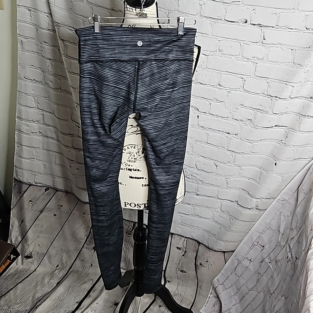 Lululemon Wunder Under Pant Leggings III Blurry Belle Battleship Black Size 6
